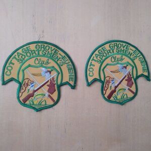 Vintage Cottage Grove Eugene Sportsmen's Club Sew On Embroidered Patch (2)